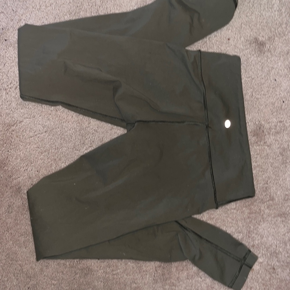 Lululemon olive green leggings size 2